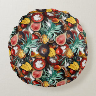Coussins Ronds Magnifique conception florale botanique