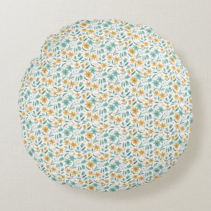 Coussins Ronds Magnifique conception florale botanique