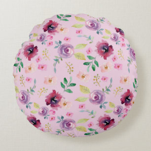 Coussins Ronds Magnifique conception florale botanique