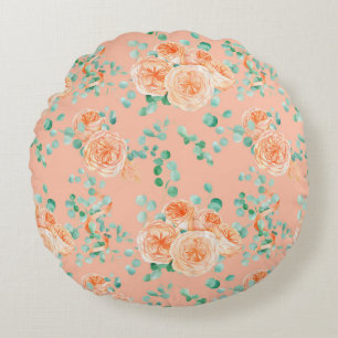 Coussins Ronds Magnifique conception florale botanique