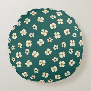 Coussins Ronds Magnifique conception florale botanique