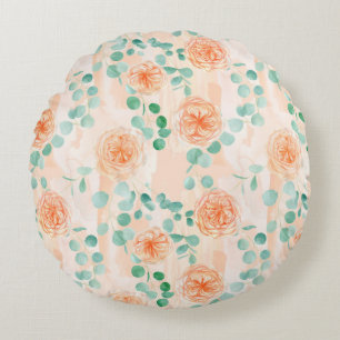 Coussins Ronds Magnifique conception florale botanique