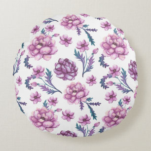 Coussins Ronds Magnifique conception florale botanique