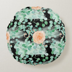 Coussins Ronds Magnifique conception florale botanique