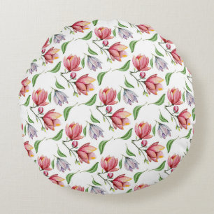 Coussins Ronds Magnifique conception florale botanique