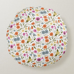 Coussins Ronds Magnifique conception florale botanique