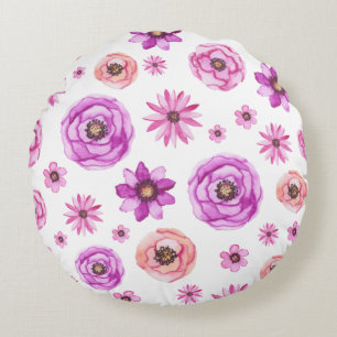 Coussins Ronds Magnifique conception florale botanique