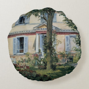 Coussins Ronds Maison à Rueil d'Edouard Manet, Beaux-Arts Anciens