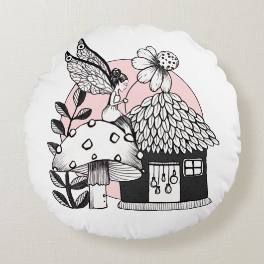 Coussins Ronds Maison de Fairy et Fairy (Devant)