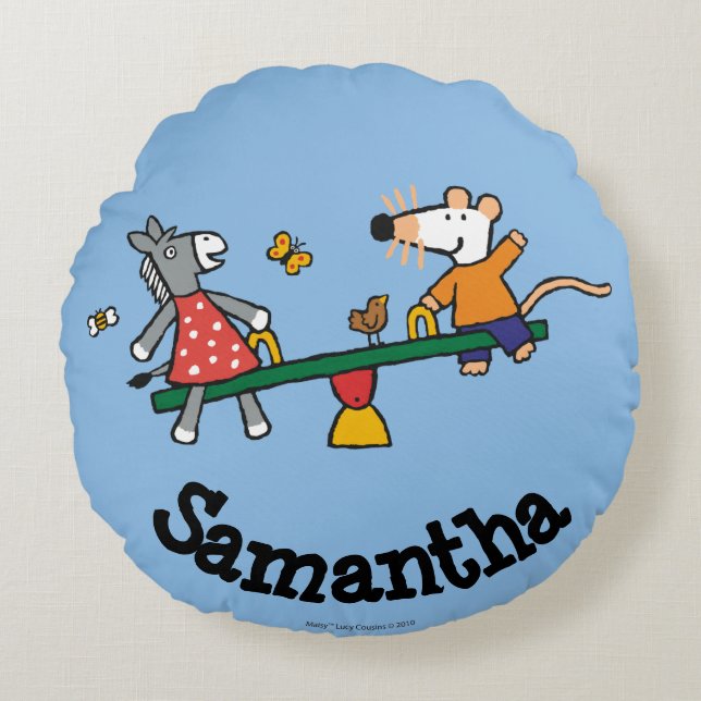 Coussins Ronds Maisy et bascule pointillée au terrain de jeu (Devant)