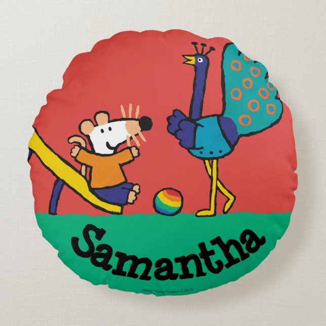 Coussins Ronds Maisy sur le terrain de jeu avec des amis (Devant)