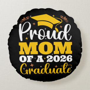 Coussins Ronds Maman fière d'un diplômé personnalisé 2026