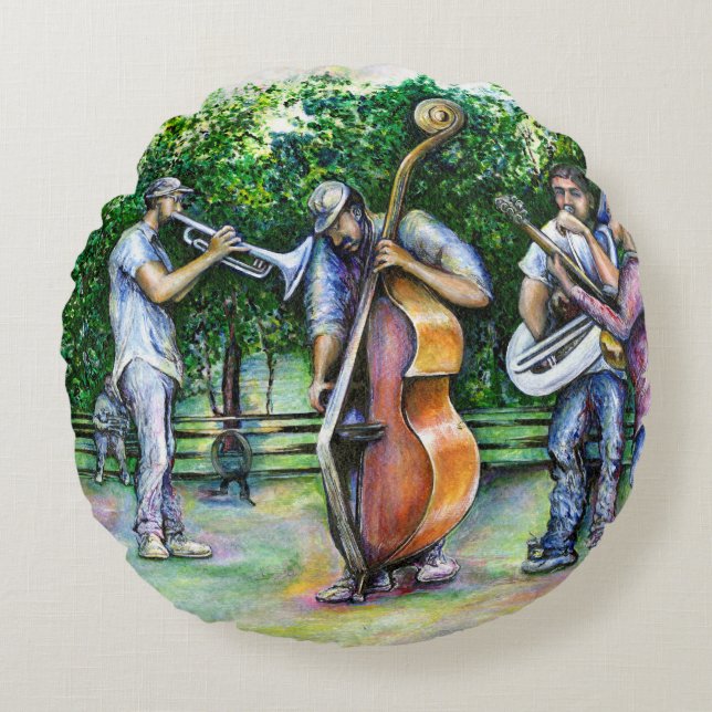 Coussins Ronds Maman ne m'a jamais averti des joueurs tuba (Devant)