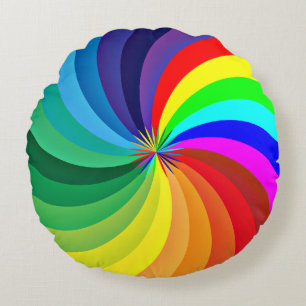 Coussins Ronds Mandala-46556 couleur arc-en-ciel