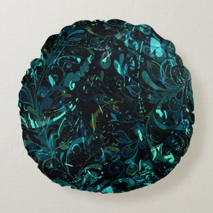 Coussins Ronds Mandala Abstrait 3