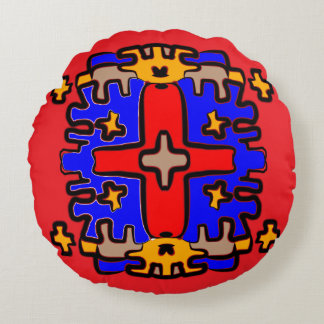 Coussins Ronds Mandala Cœur Vibrant