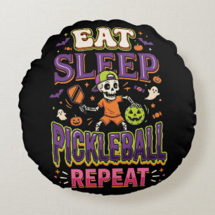 Coussins Ronds Manger Dormir Pickleball Répéter Pickleball