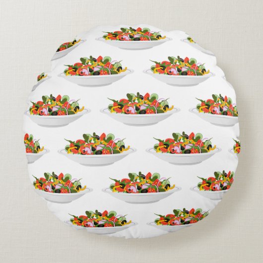 Coussins Ronds Mangez plus de plantes frais motivation salade let (Devant)