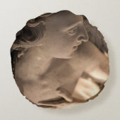 Coussins Ronds Marble Angel Sculpture Art Imprimer (Dos)