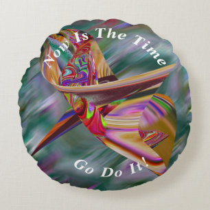 Coussins Ronds Marbre Abstrait unique Liquifié