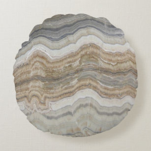 Coussins Ronds marbre gris brun scandinave minimaliste