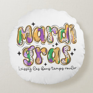 Coussins Ronds Mardi Gras Laissez Les Bons Temps Rouler