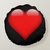Coussins Ronds Mariage Amour Tendance Coeur Rouge (Dos)