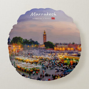 Coussins Ronds Marrakech, Maroc - Place Jemaa el Fnaa