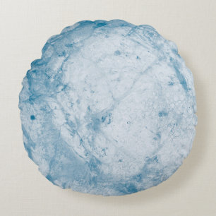 Coussins Ronds Matelas à fleurs bleu et blanc