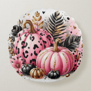 Coussins Ronds Maximaliste Citrouille rose