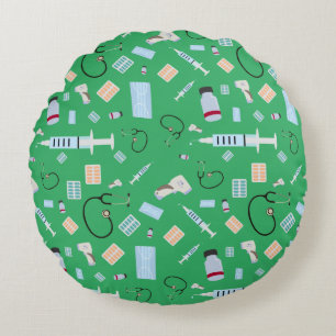 Coussins Ronds Médecin de santé Motif Fournitures Médicales