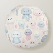 Coussins Ronds Méduse pour le charme côtier (Devant)