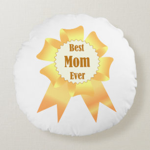 Coussins Ronds Meilleure maman jamais Golden Lauréat du prix ruba
