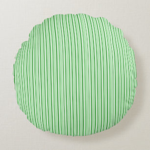 Coussins Ronds Menthe verte rayée