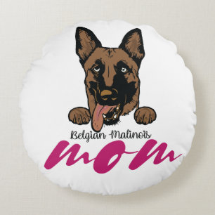 Coussins Ronds mère malinoise belge