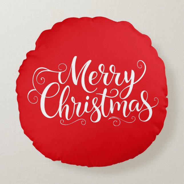 Coussins Ronds Merry Christmas  (Devant)