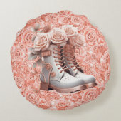 Coussins Ronds Message Extraordinaire de la paix sur rose rose Co (Dos)