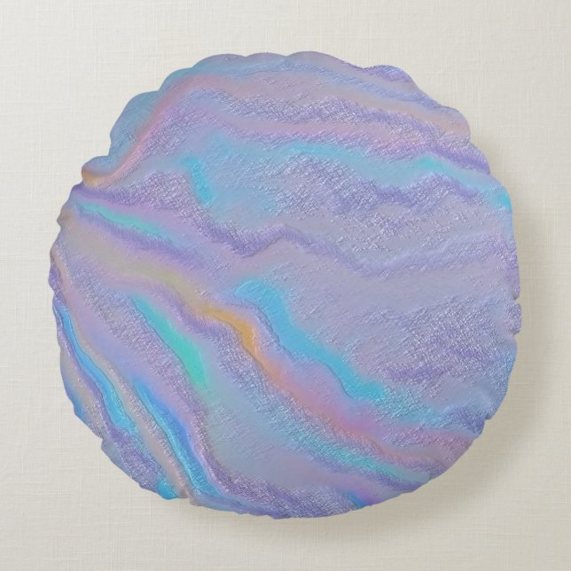 Coussins Ronds Mezmerizing Iridescence Stone (Devant)