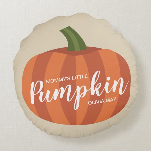 Coussins Ronds Mignon bébé petite citrouille de maman Décoration (Dos)