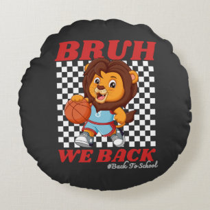 Coussins Ronds Mignon Lion de Basket BRUH NOUS REVOICI De Retour