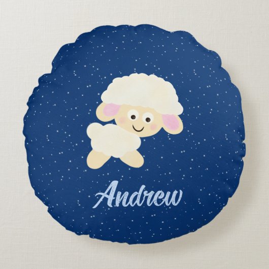 Coussins Ronds Mignonne brebis (Devant)