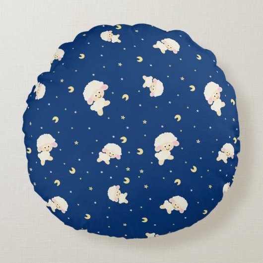 Coussins Ronds Mignonne brebis (Devant)