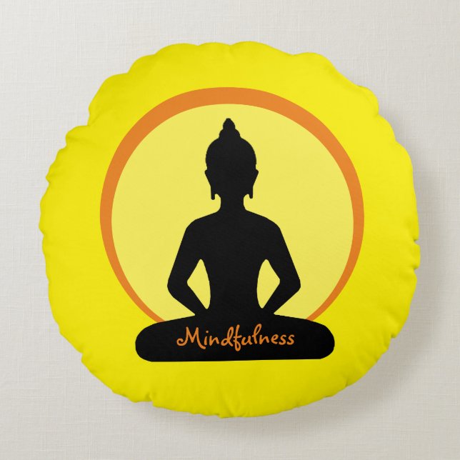 Coussins Ronds Mindfulness & Méditation (Décor Buddha Studio) (Devant)