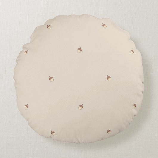 Coussins Ronds Minimal Acorn Pattern Pillow - Round (Devant)