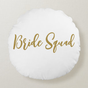 Coussins Ronds minimale add your name text bridesmaid gijd