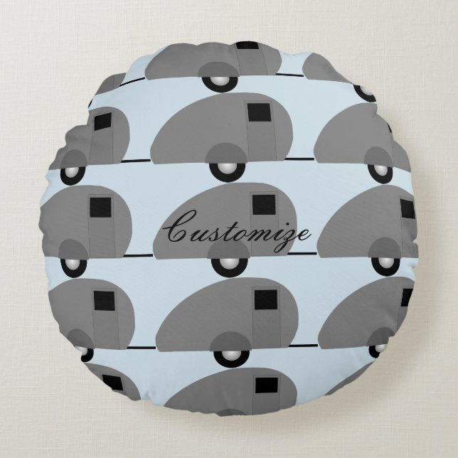 Coussins Ronds Minuscule remorque Teardrop Thunder_Cove (Devant)
