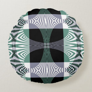 Coussins Ronds Mirage infini du Mandala Opal à quatre pétales