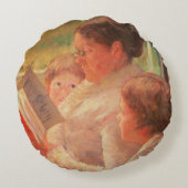 Coussins Ronds Mme Cassatt Reading à ses petits-enfants, 1888 (Dos)