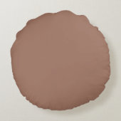 Coussins Ronds Mocha Mousse Brown couleur solide (Dos)