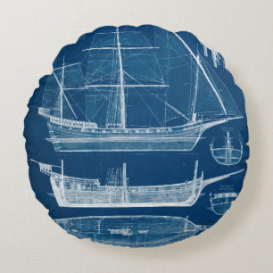 Coussins Ronds Modèle antique I de bateau